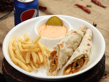 Charcoal-Grilled Meat Kebab Sandwich